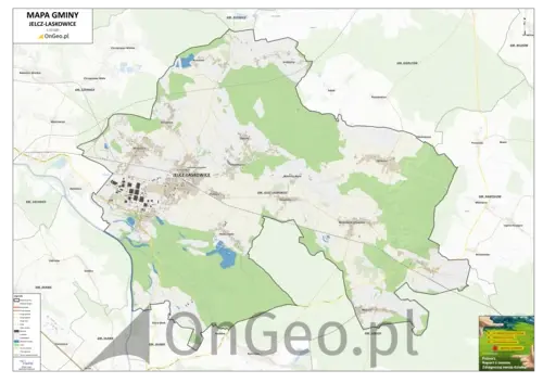 Mapa gminy Jelcz-Laskowice